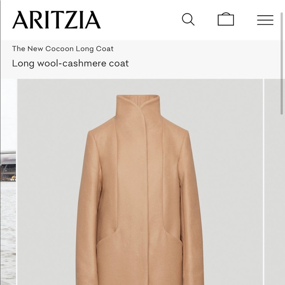 SOLD Aritzia Long Cocoon Coat - Picture 1 of 8